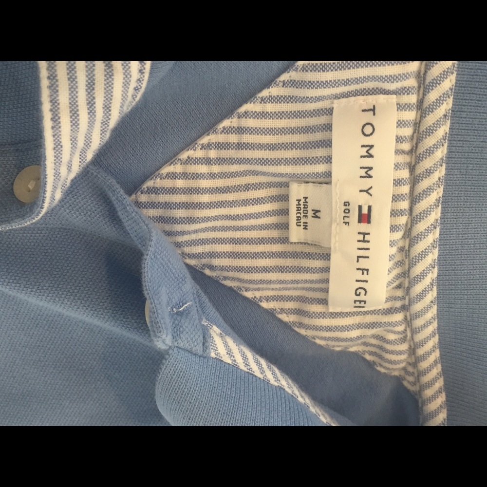 Baby Blue Tommy Hilfiger Sleeveless Polo Top.